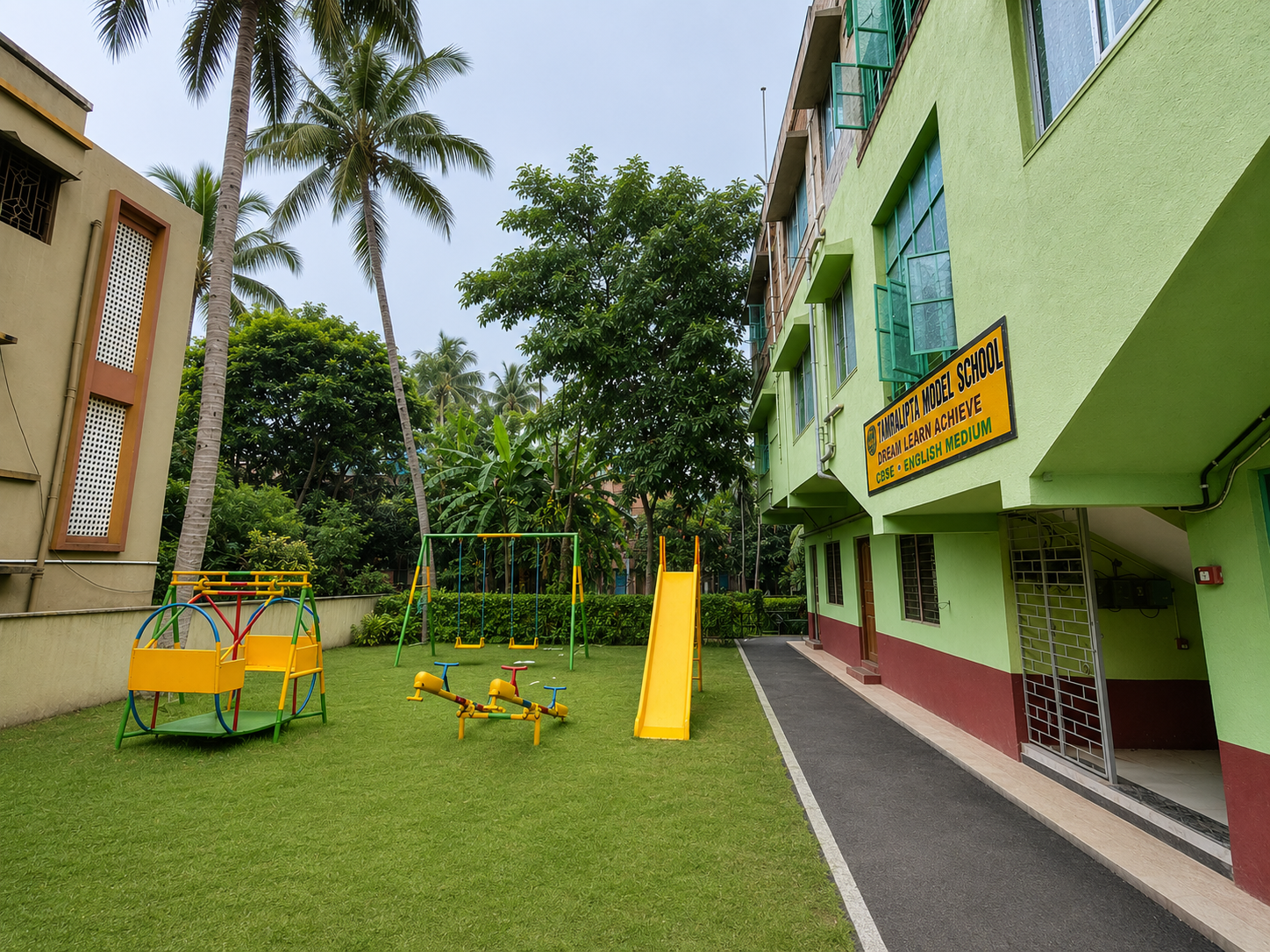 Tamralipta Model School playground and campus